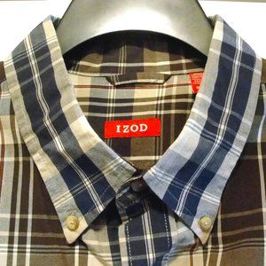Izod SS XL Brown Blue Red Tan..
